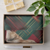 Red Plaid Christmas Afghan Hound Dog Holiday Seidenpapier (Geschenk)