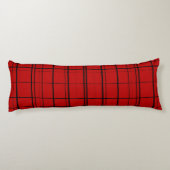 Red plaid christmas pattern seitenschläferkissen (Rückseite)