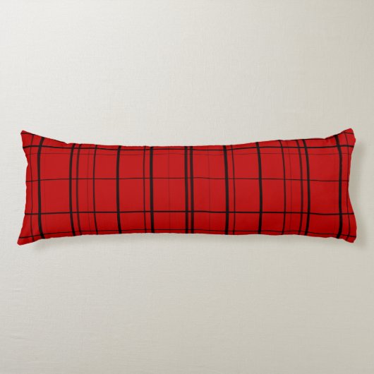 Red plaid christmas pattern seitenschläferkissen (Vorderseite)