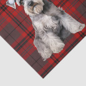 Red Plaid Christmas Schnauzer Dog Holiday Seidenpapier (Ausschnitt)