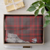 Red Plaid Christmas Schnauzer Dog Holiday Seidenpapier (Geschenk)