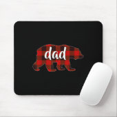 Red Plaid Dad Buffalo Matching Family Papa Pyjamas Mousepad (Mit Mouse)