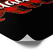 Red Plaid Dad Buffalo Matching Family Papa Pyjamas Poster (Ecke)