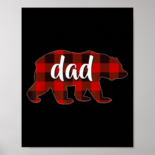 Red Plaid Dad Buffalo Matching Family Papa Pyjamas Poster (Vorne)