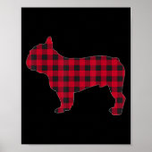 Red Plaid French Bulldog Dog Lover Matching Christ Poster (Vorne)