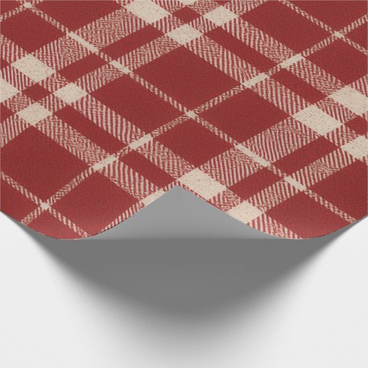 Red Plaid Geschenkpapier (Ecke)