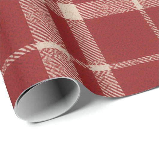 Red Plaid Geschenkpapier (Rolleneckpunkt)