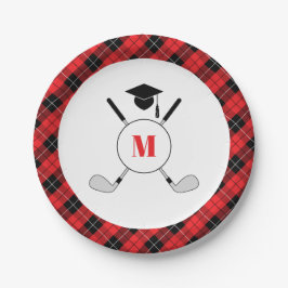 Red Plaid Golf Themed Graduation Party Pappteller