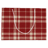 Red Plaid Große Geschenktüte (Rückseite)