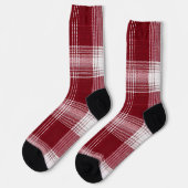 Red Plaid Holiday Socks – Warm Christmas Vibes Socken (Linkes Detail)