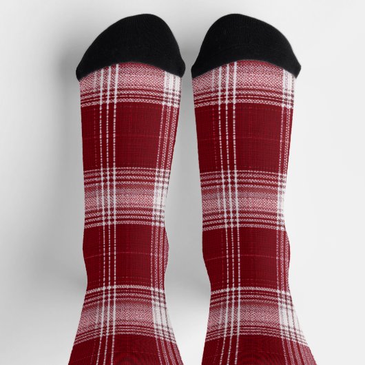 Red Plaid Holiday Socks – Warm Christmas Vibes Socken (Oben)