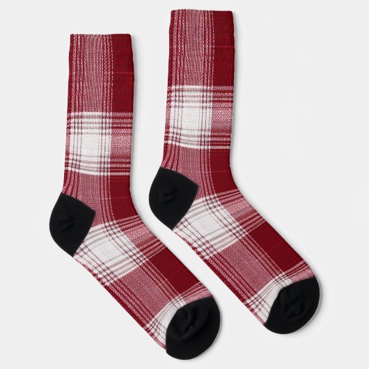 Red Plaid Holiday Socks – Warm Christmas Vibes Socken (Rechts)