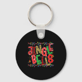Red Plaid Jingle Bells Christmas Matching Family P Schlüsselanhänger (Vorderseite)
