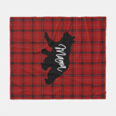 Red Plaid Mama - Bear Fleecedecke (Vorderseite (Horizontal))