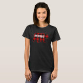 Red Plaid Meme Bear Matching Family Buffalo Christ T-Shirt (Vorne ganz)