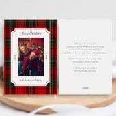 Red Plaid Merry Christmas Holiday Einladung
