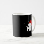 Red Plaid Mrs Claus Couples Matching Christmas Paj Kaffeetasse (VorderseiteRechts)