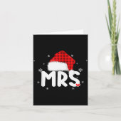 Red Plaid Mrs Claus Couples Matching Christmas Paj Karte (Vorderseite)