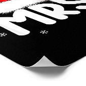 Red Plaid Mrs Claus Couples Matching Christmas Paj Poster (Ecke)