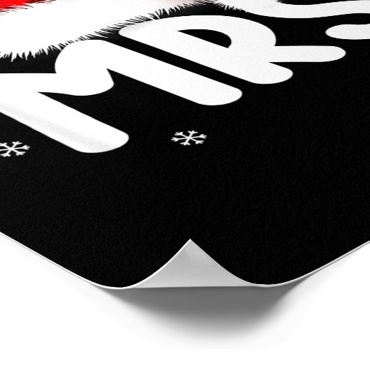 Red Plaid Mrs Claus Couples Matching Christmas Paj Poster (Ecke)