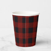 Red Plaid Pappbecher (Rechts)