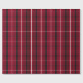 Red Plaid Pattern Christmas Wrapping Paper Geschenkpapier (Flach)