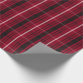 Red Plaid Pattern Christmas Wrapping Paper Geschenkpapier (Ecke)