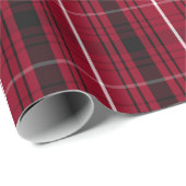 Red Plaid Pattern Christmas Wrapping Paper Geschenkpapier (Rolleneckpunkt)