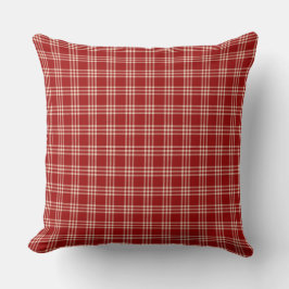 Red plaid pattern kissen