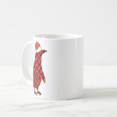 Red Plaid Penguin Christmas Lights Pajamas Adult K Kaffeetasse (Vorderseite Links)