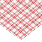 Red Plaid Print Tischdecke (Schrägansicht)