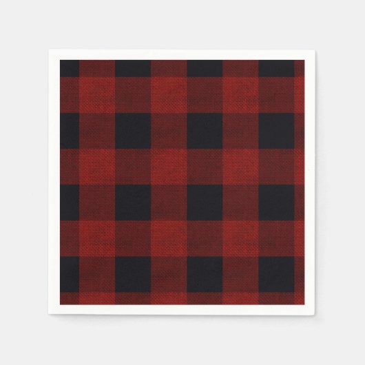 Red Plaid Serviette (Vorderseite)