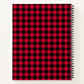 Red Plaid, Tartan, Buffalo Karos Muster Notizblock (Rückseite)