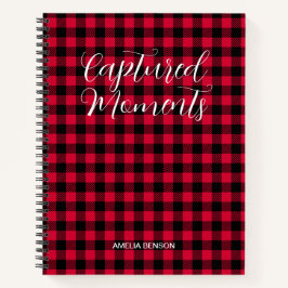 Red Plaid, Tartan, Buffalo Karos Muster Notizblock