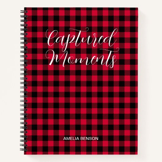 Red Plaid, Tartan, Buffalo Karos Muster Notizblock (Vorderseite)