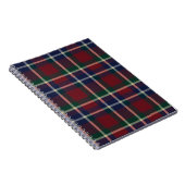 Red Plaid Tartan Journal – Classic Cozy Pattern Notizblock (Rechte Seite)