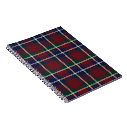 Red Plaid Tartan Journal – Classic Cozy Pattern Notizblock (Rechte Seite)