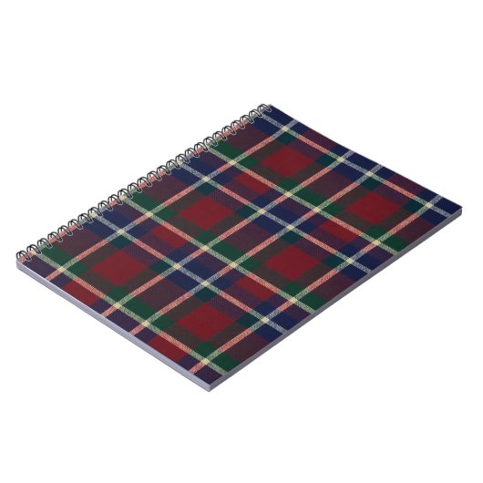 Red Plaid Tartan Journal – Classic Cozy Pattern Notizblock (Linke Seite)