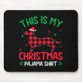 Red Plaid Ugly This Is My Dachshund Dog Christmas  Mousepad (Vorne)