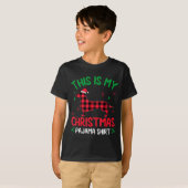 Red Plaid Ugly This Is My Dachshund Dog Christmas T-Shirt (Vorne ganz)