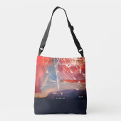 Red Planet, Abstract Art Tragetaschen Mit Langen Trägern (Rückseite)