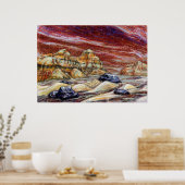 Red Planet Art Print Poster (Küche)