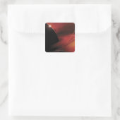Red Planet Digital Design Quadratischer Aufkleber (Tasche)