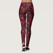 Red Planet Galaxy Glitzer CUSTOM TEXT Mars Leggings (Rückseite)