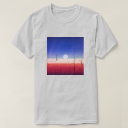 Red Planet Sunset Minimal T-Shirt (Design vorne)