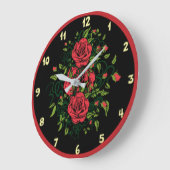 Red Plate Florah Große Wanduhr (Winkel)