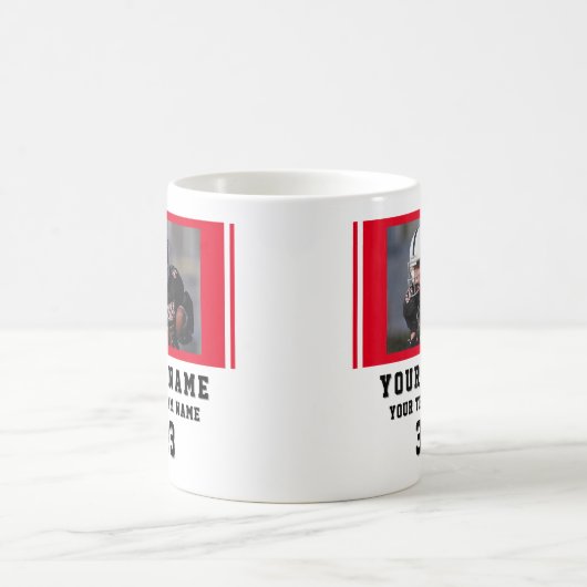 Red Player Name Number Team Foto Kaffeetasse (Mittel)