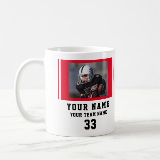 Red Player Name Number Team Foto Kaffeetasse (Links)