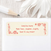 Red Playful Hand Drawn Doodle Whimsical Weihnachte (Insitu)