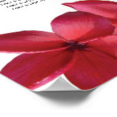 Red Plumeria Frangipani Hochzeitskarte Poster (Ecke)